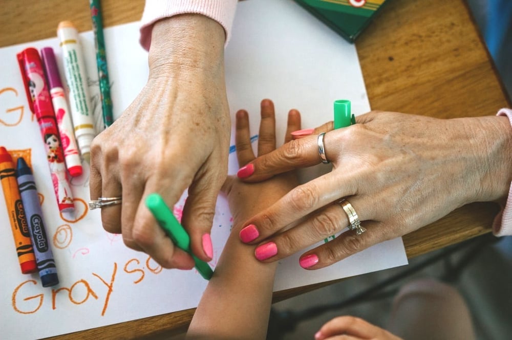 3 brown hand with white background