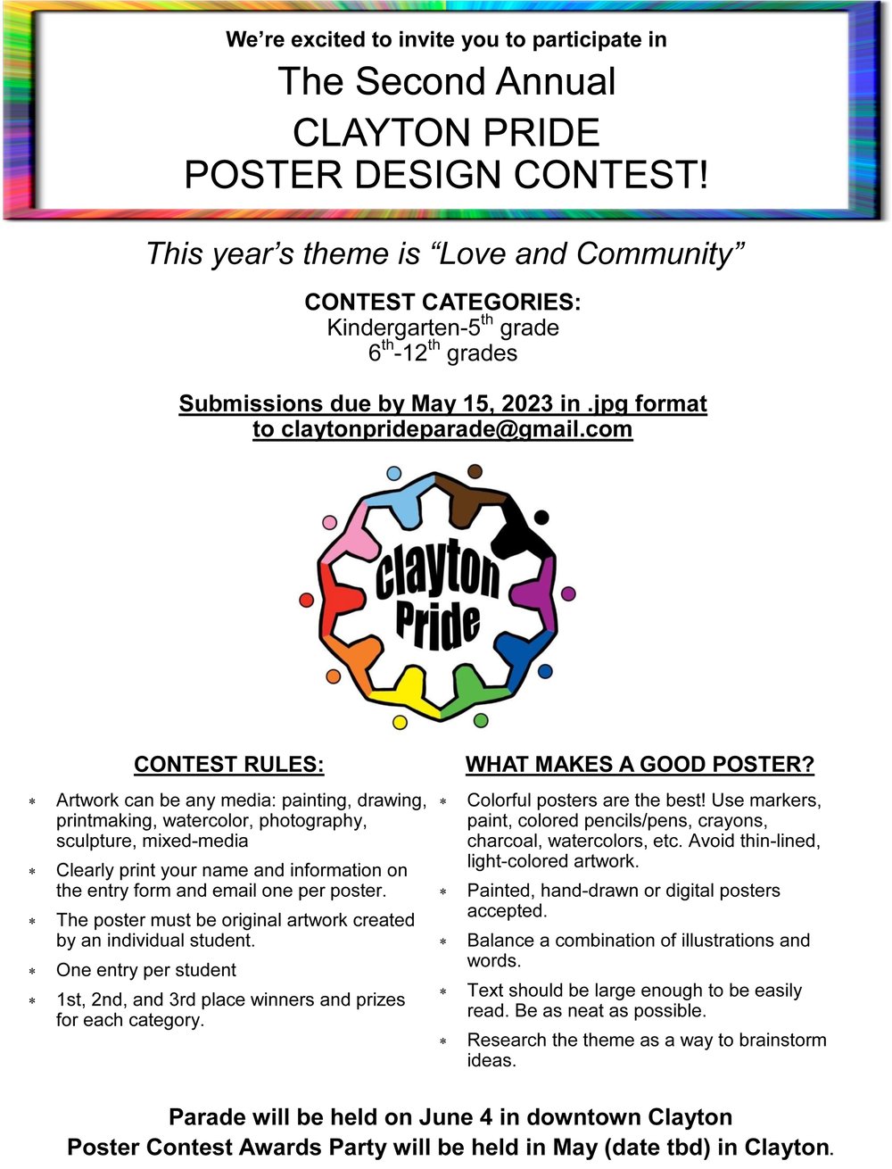 Design Competition: Create the artwork for the 2023 parade!