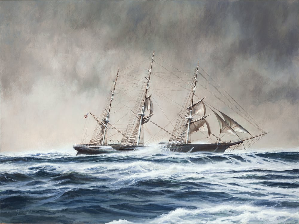 FIFTY SOUTH ON THE CALIFORNIA TRADE - The US Clipper FLYING FISH by Joseph Reindler