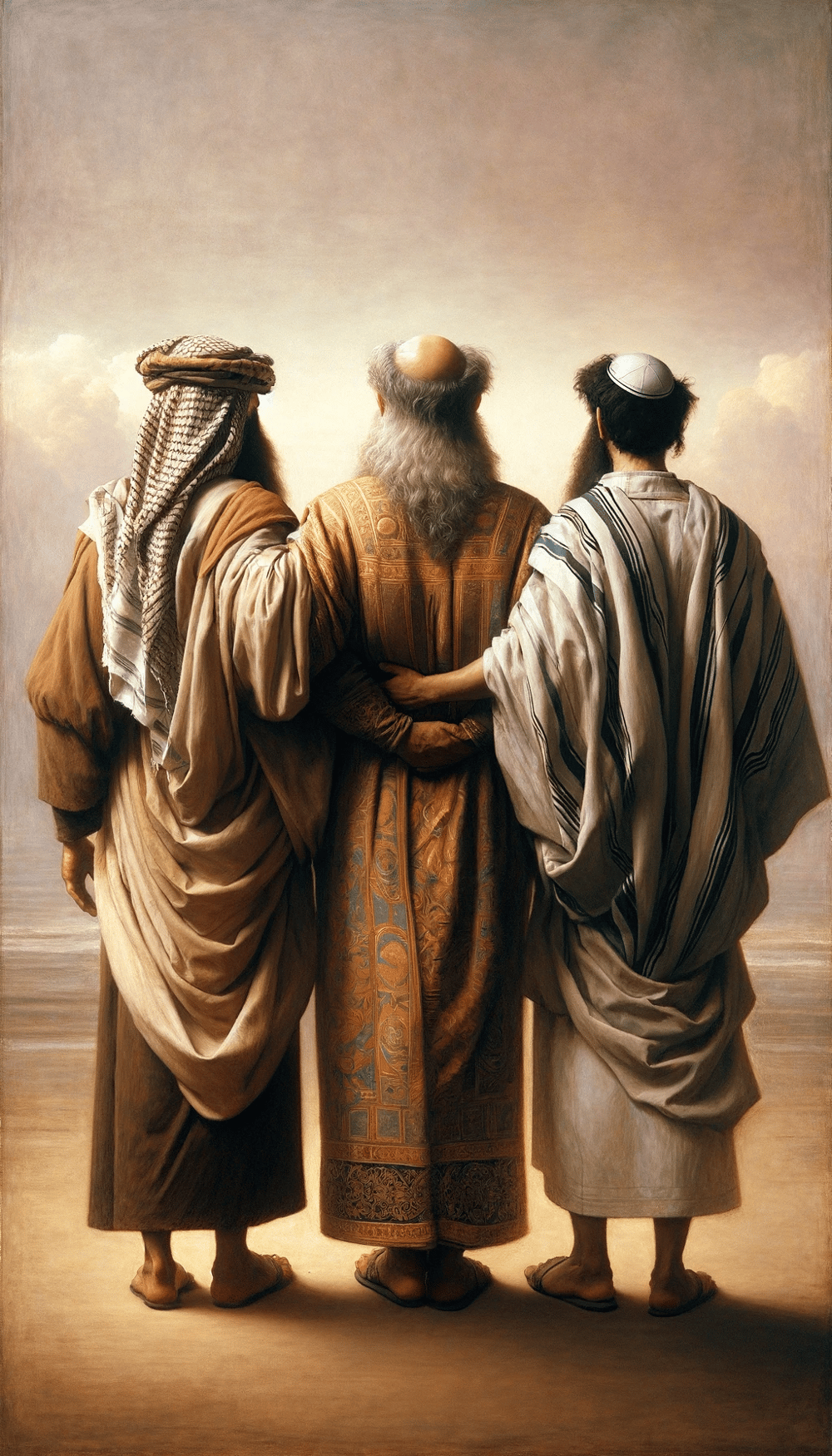 Abraham with sons Ishmael and Isaac