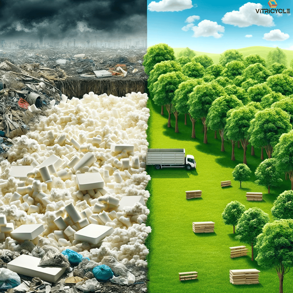 Turning mattress foam in the landfill into a green processable and sustainable solution