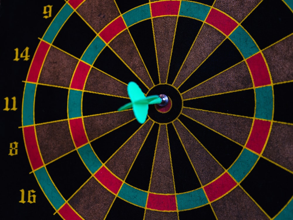 dart game and an arrow right in the middle