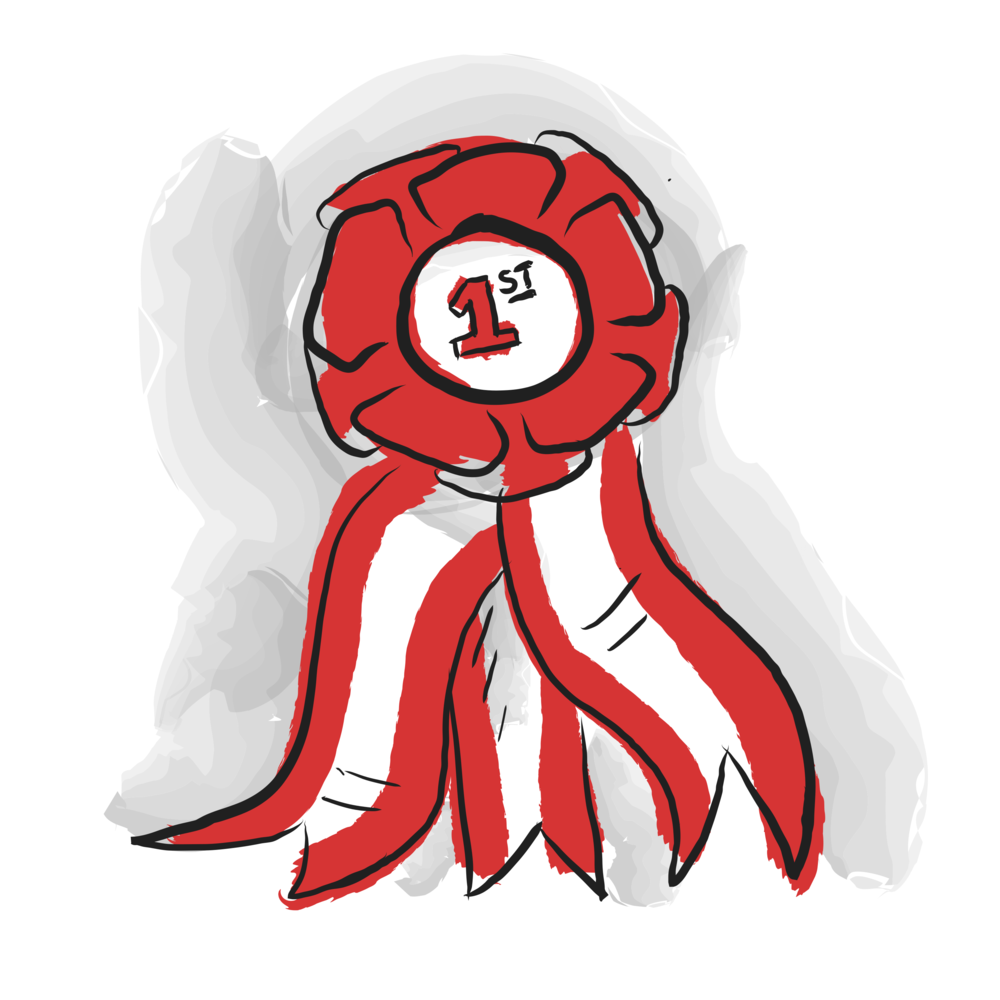 A first place ribbon.