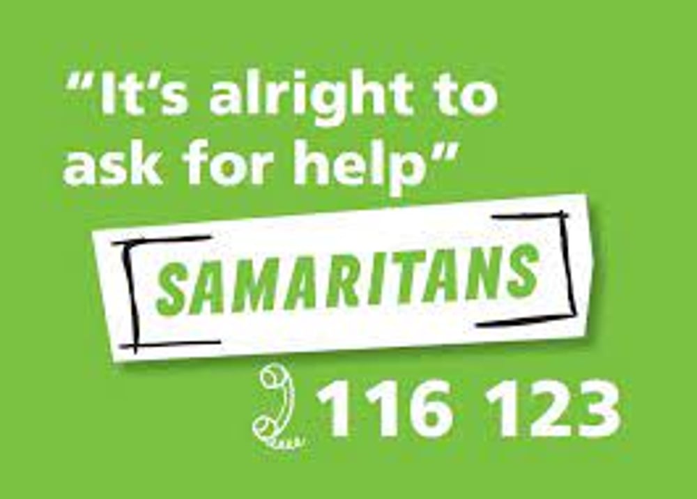 If you need someone to talk to urgently, call the samaritans free, day or night