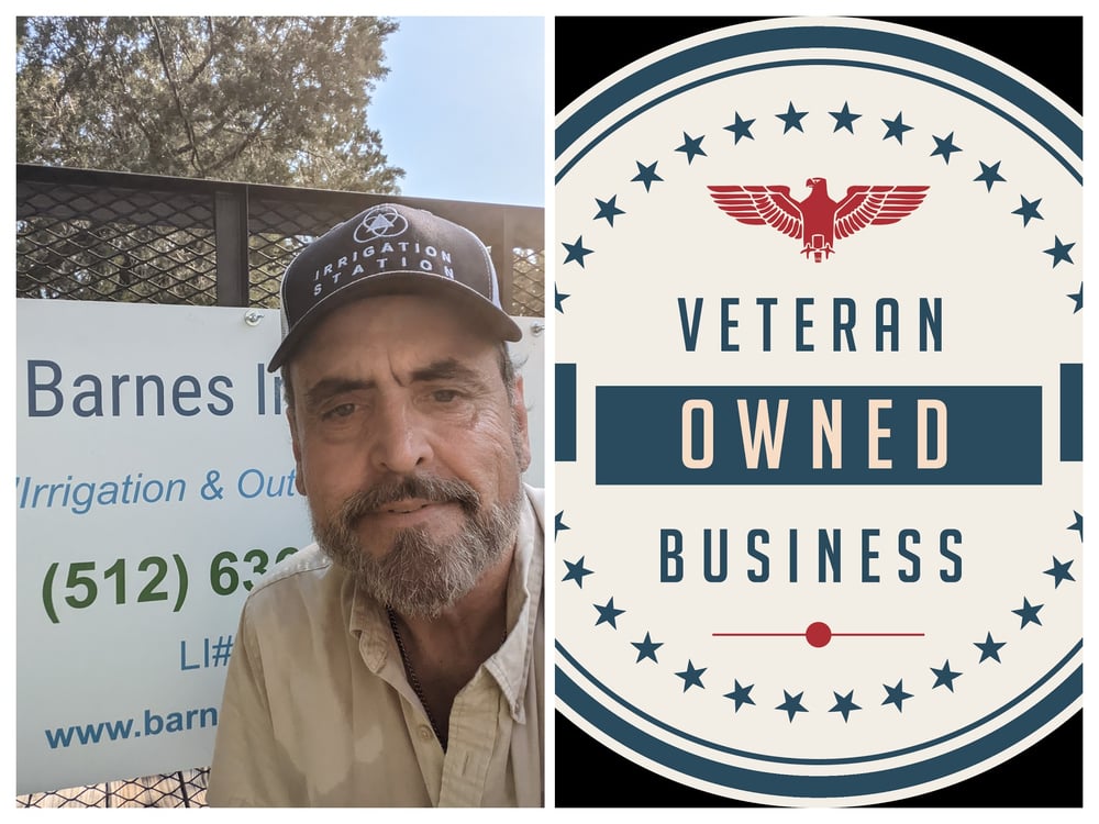 Chuck Barnes- 
Owner at Barnes Irrigation
Veteran owned