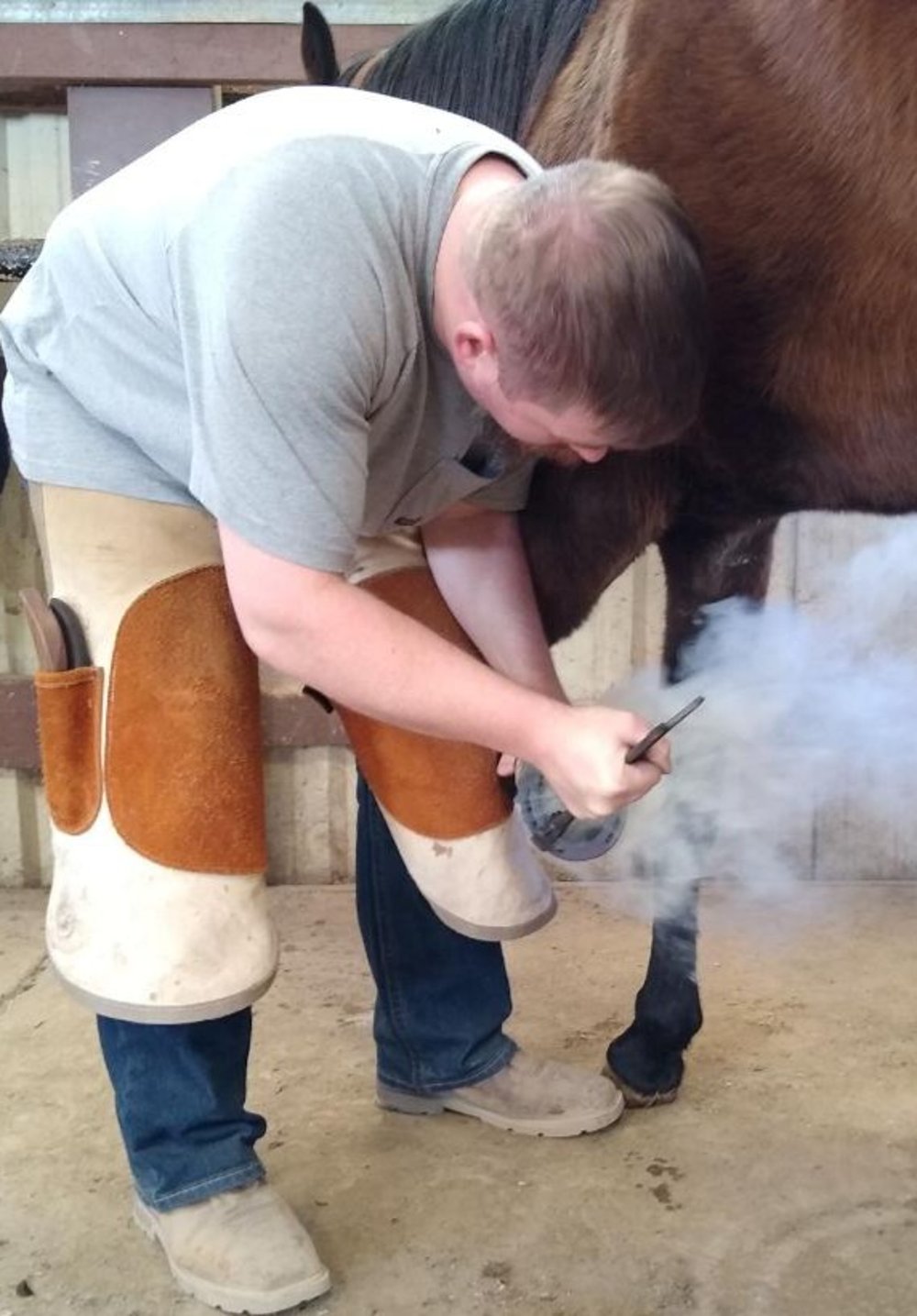 There’s can’t be any skills that have been around for so long and barely changed in hundreds of years. Watching our farrier shoe our horses was fascinating  watch. A true craftsman at work.