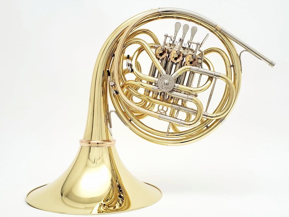 Model 104 double horn by Gebr. Alexander, Mainz