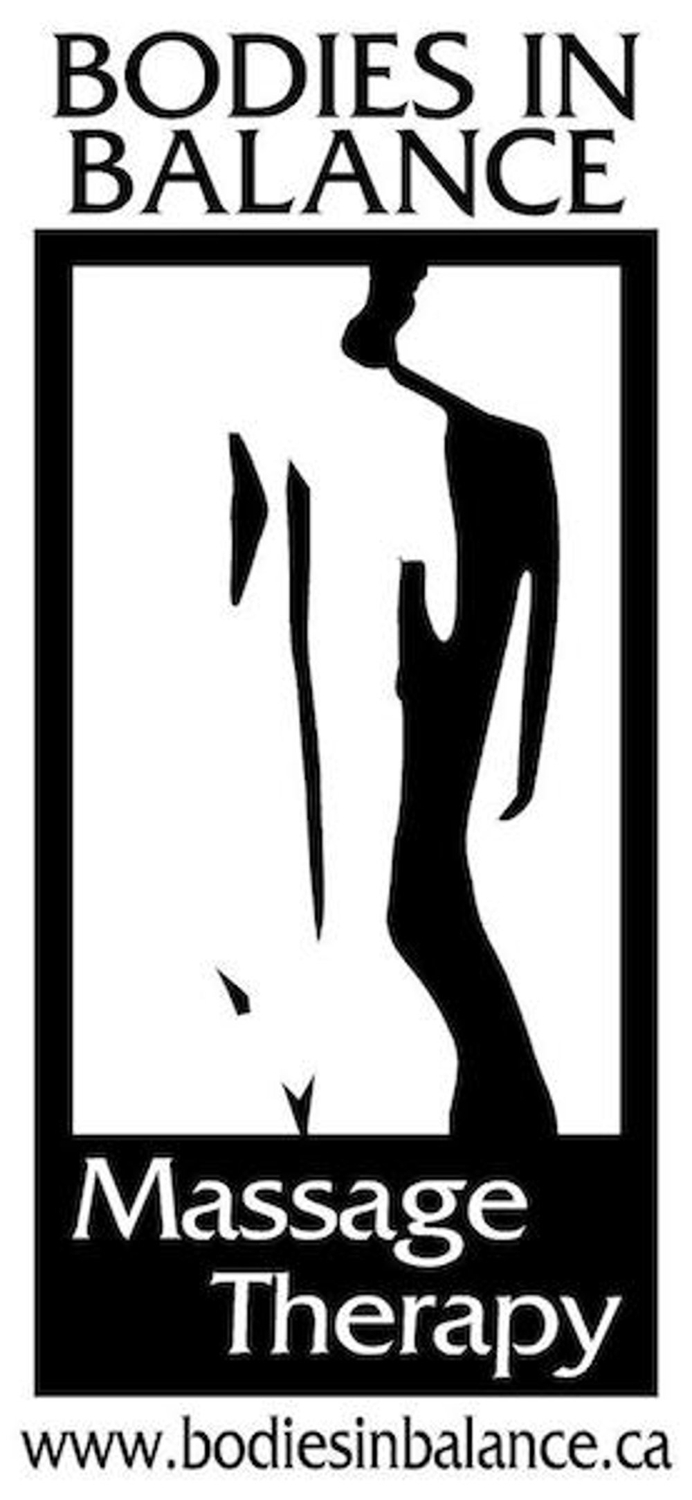 Bodies in Balance Logo - silhouette of a body with text 