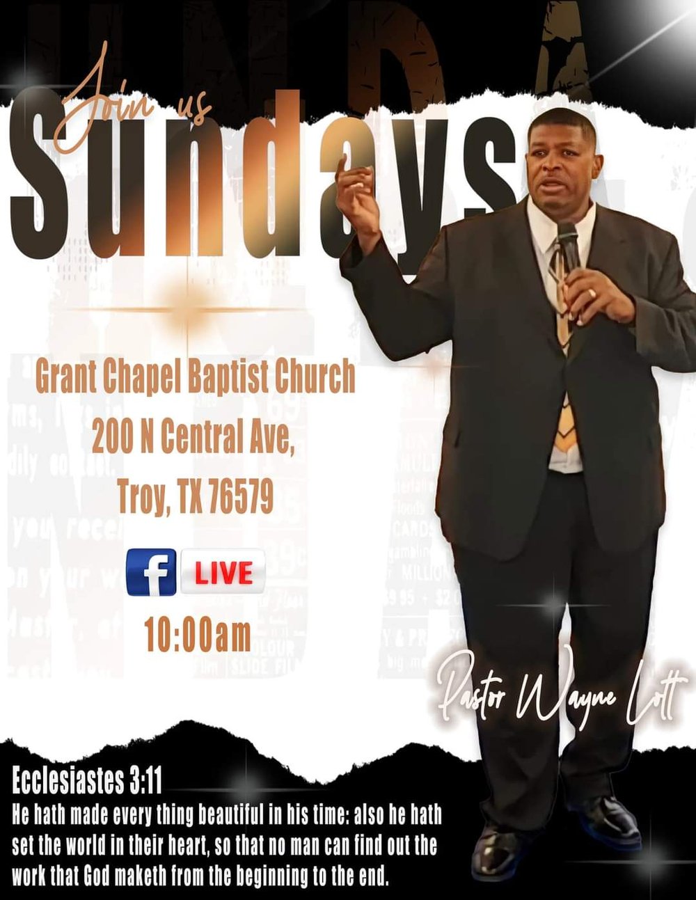 Sunday Morning Service on Facebook Live, Picture