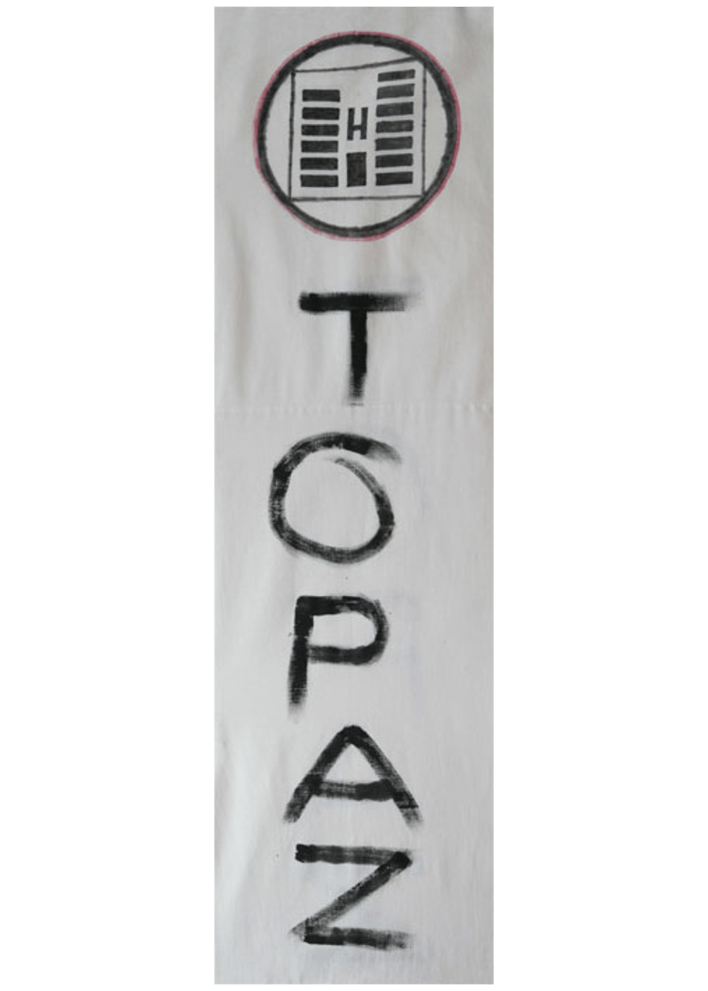 Banner made by former Topaz inmates, courtesy Manzanar Committee and Manzanar National Historic Site