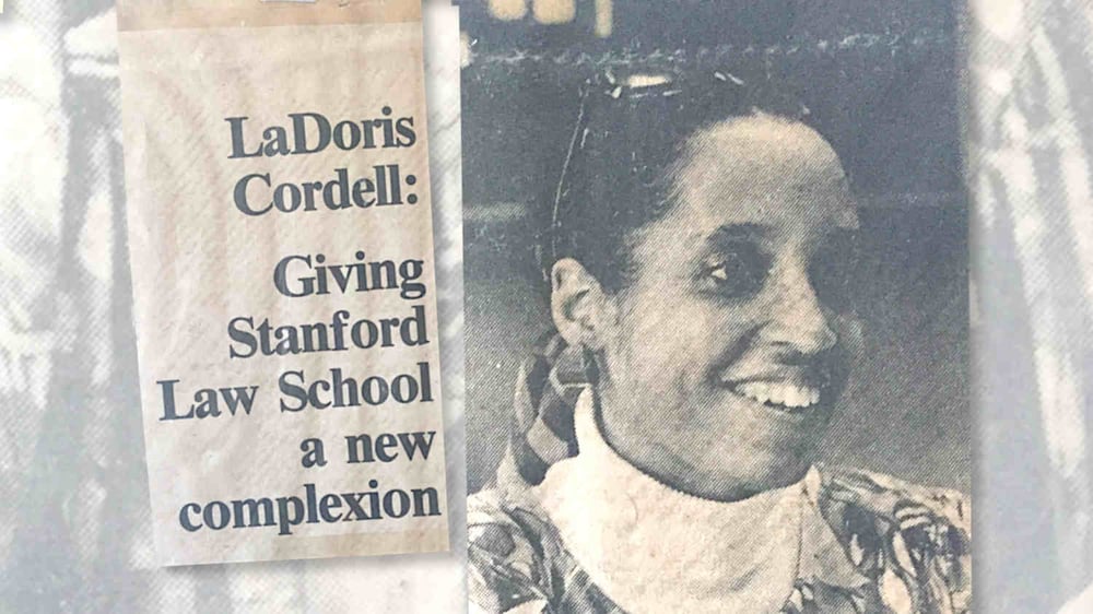 Old newspaper clipping featuring a young Judge Cordell, titled 